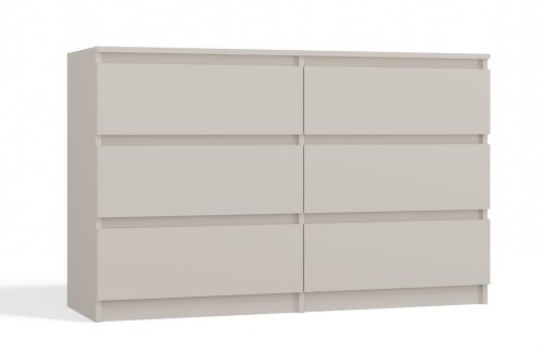 M6 120 fiókos szekrény, 120x75x30 cm, kasmír