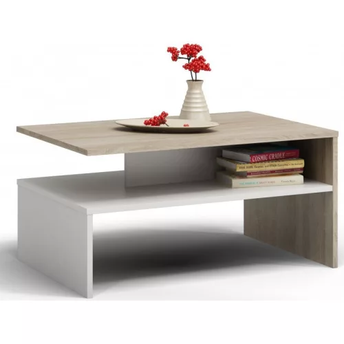 Boston MIX dohányzóasztal, sonoma- fehér