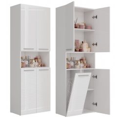 1K DK fürdőszoba szekrény, fényes fehér