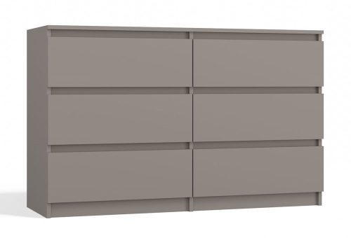 M6 120 fiókos szekrény, 120x75x30 cm, agyag színű