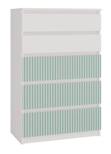 MIX M5 ARTEO komód 109, 70x109.5x40 cm, fehér-mentazöld