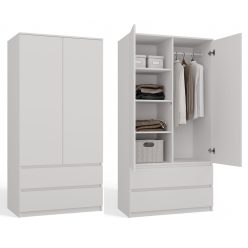 SS-90 gardróbszekrény, fehér